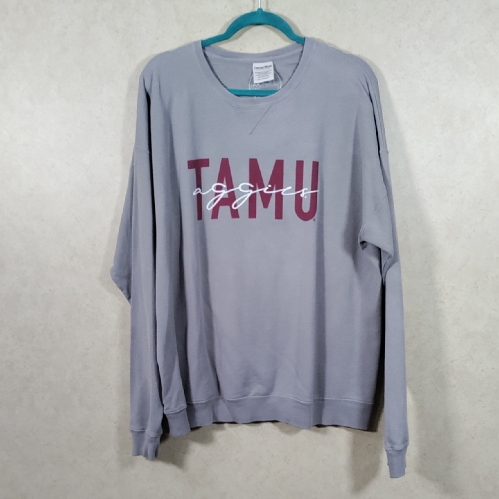 6109 Comfort Wash TAMU gray, maroon, and white sweatshirt XL
